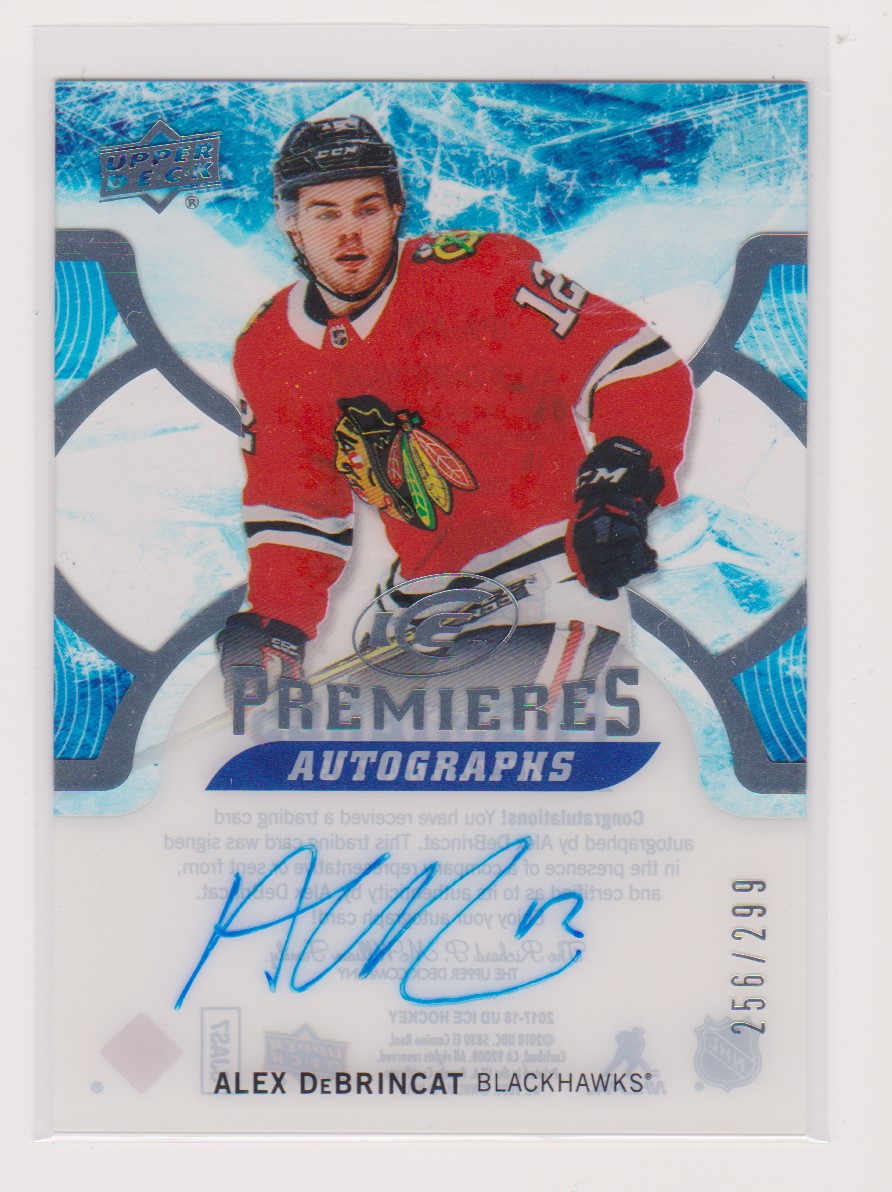 (image for) 2017-18 Upper Deck Ice Premieres Auto #IPAAD Alex DeBrincat
